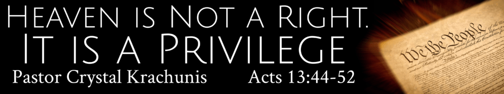 heaven is not a right