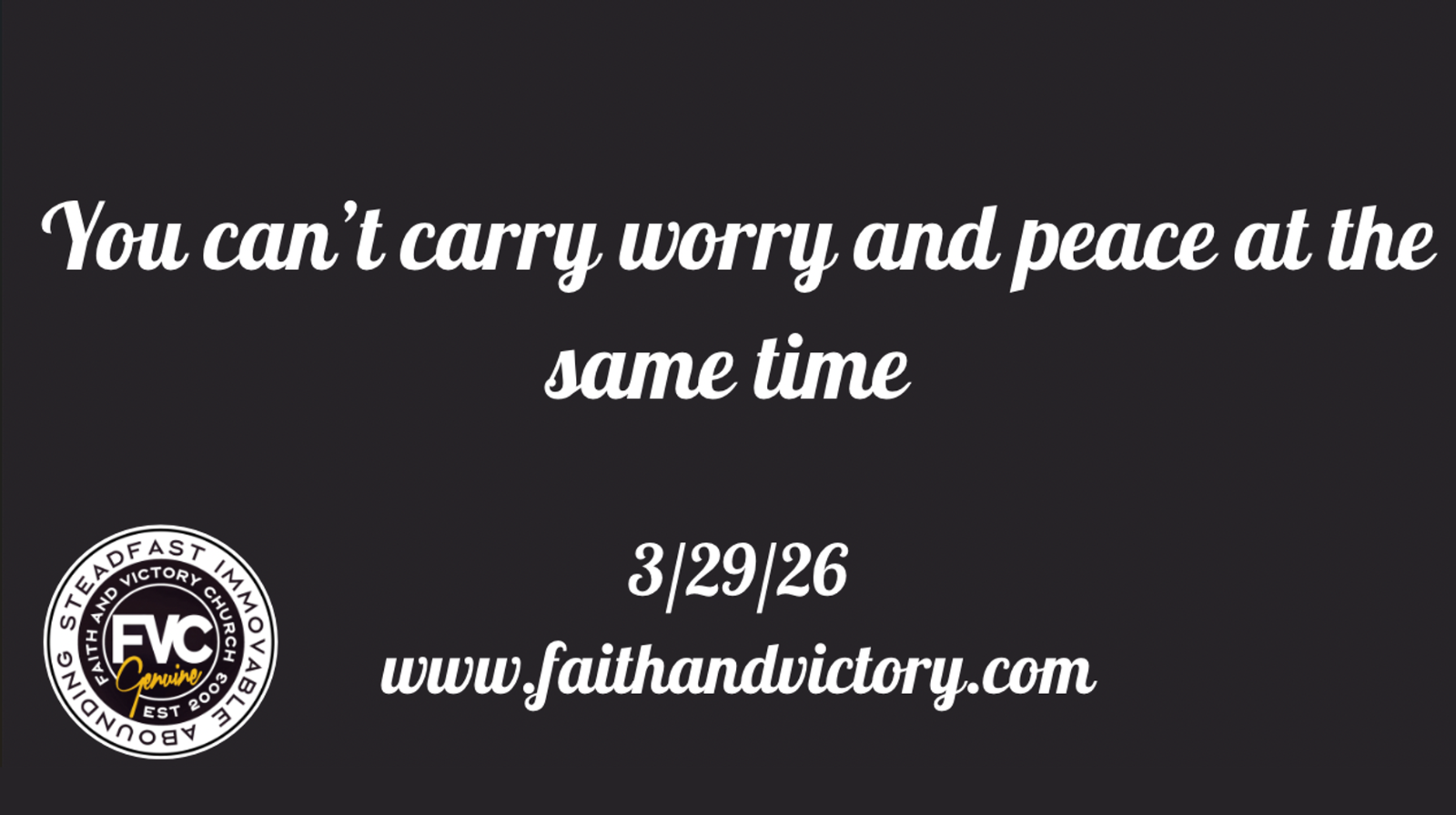 Victory Over Worry (5)