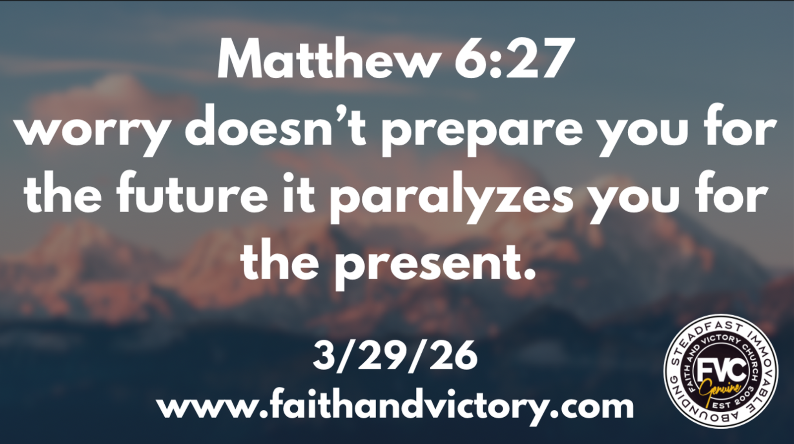 Victory Over Worry (6)