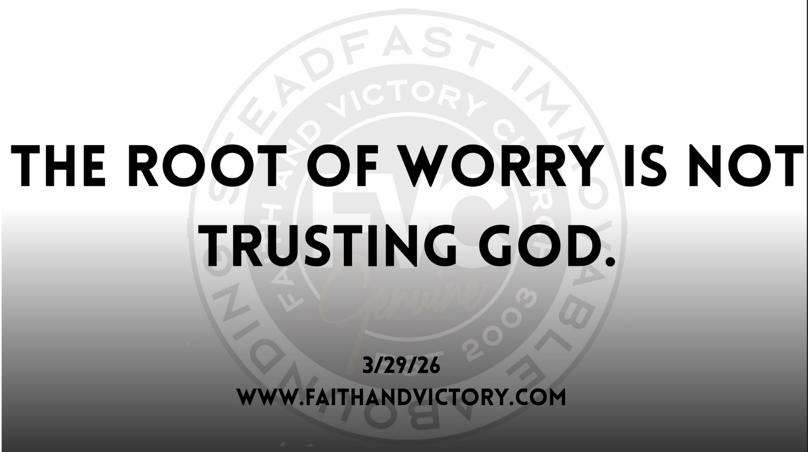 Victory Over Worry